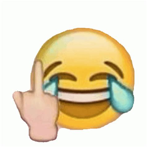 Laugh Emoji Middle Finger Sticker Laugh Emoji Middle Finger Fuck Off Ищите GIF файлы и