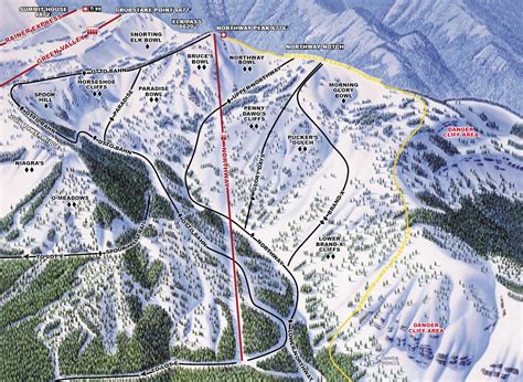 Crystal Mountain Ski Trail Map Northway Area Crystal Mountain Wa