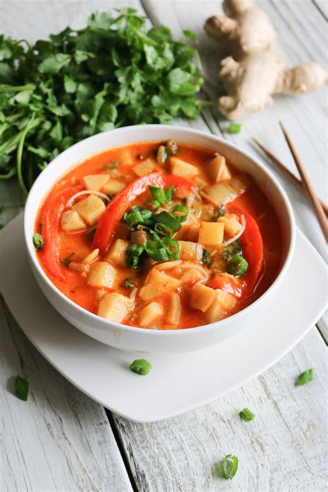 Recipe is quite spicy as is. Vegan Coconut Thai Curry Soup - Live Simply Natural