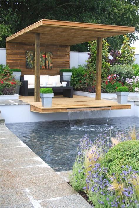 Very Cosy Covered Deck With Water Feature Outdoor Rooms Outdoor Living