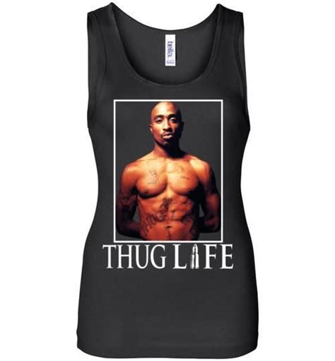 Tupac 2pac Shakur Makaveli Thug Life V9 Bella Wide Strap Tank Thug
