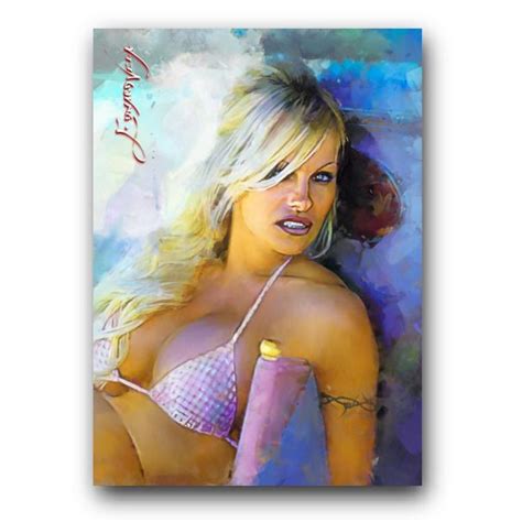 Pamela Anderson Sketch Card Limited Edward Vela Signed On