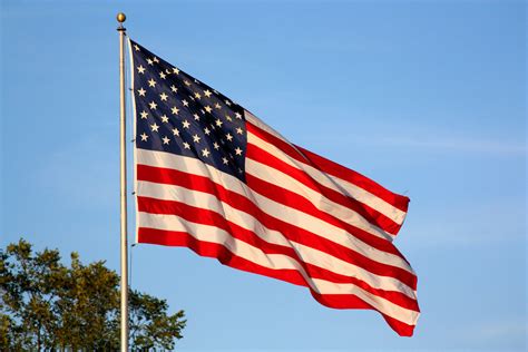 Beautiful American Flag Flying In The Wind In The Evening Flickr