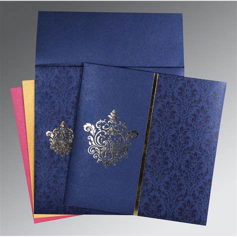 Citizen is one of the quickest ways to immigrate, there are several steps that include application forms, a medical examination, fingerprinting, and various approvals. BLUE SHIMMERY DAMASK THEMED - FOIL STAMPED WEDDING CARD : IN-1503 - 123WeddingCards