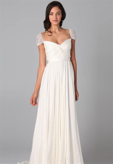 Rainingblossoms Elegant Bridal Gowns With Cap Sleeves