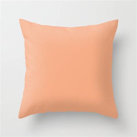 Colors Of Autumn Light Apricot Orange Solid Color Throw Pillow By
