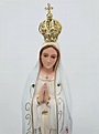 OUR LADY OF F%C3%A1tima Statue Wood Carving - PicClick UK