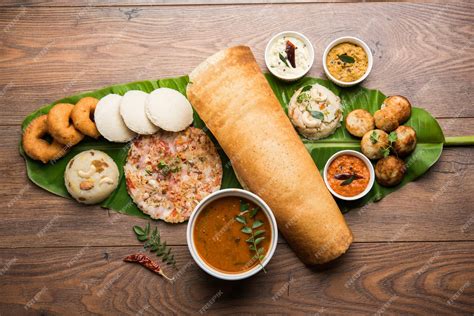 Premium Photo Group Of South Indian Food Like Masala Dosa Uttapam