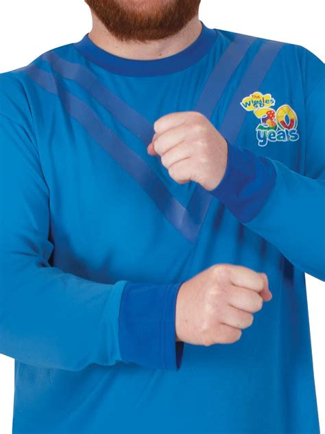 Costume Adult Anthony Wiggle Deluxe Blue Top Xlarge