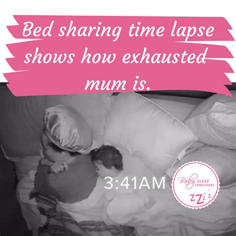 bed sharing time lapse shows how exhausted mum is