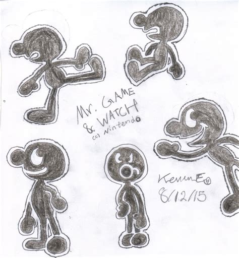 Mr Game And Watch Drawings By Cartoonkevin351 On Deviantart