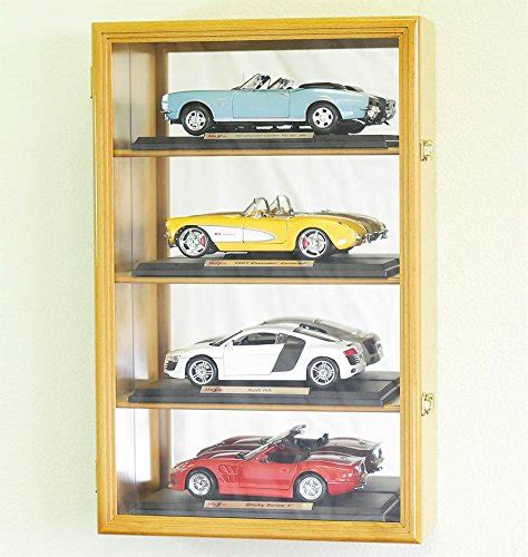 Buy 118 Scale Diecast Car Model Display Case Cabinet Holds 4 Cars Oak