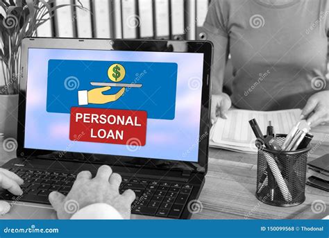 Personal Loan Concept On A Laptop Stock Photo Image Of Giving Rent