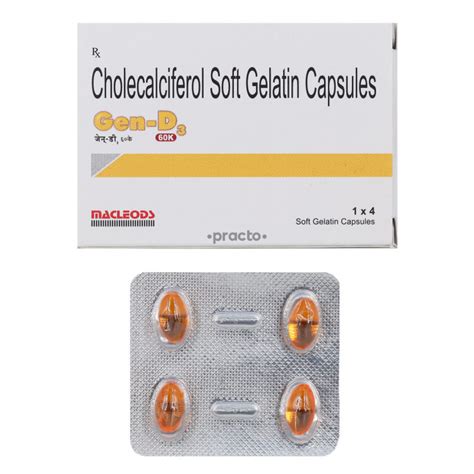 Gen D3 60000 Iu Tablet Uses Dosage Side Effects Price Composition