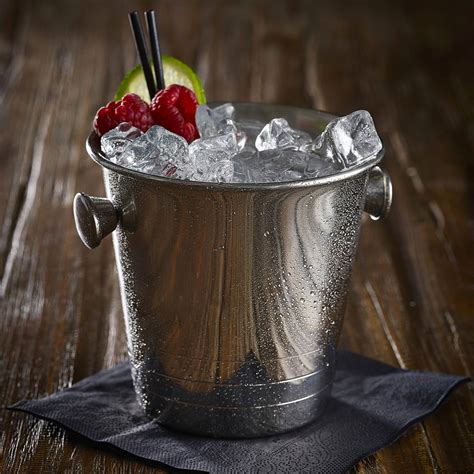 Mini Stainless Steel Ice Bucket Replica 14cm At Drinkstuff