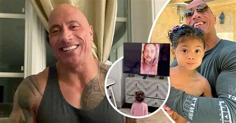 dwayne johnson celebrates daughter tiana s 3rd birthday with a surprise message from jason momoa