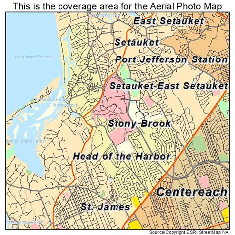 Aerial Photography Map Of Stony Brook Ny New York