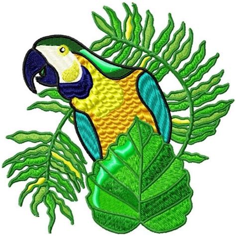 Beautiful Parrots Machine Embroidery Embroidery Designs Machine