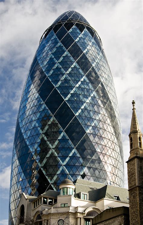 The Gherkin 1 A Cloudy Morining With A Great Blue Sky I Flickr