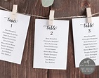 Wedding Seating Chart Template, Editable Instant Download, Modern ...