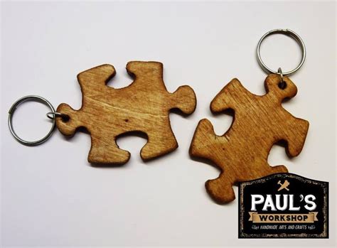 Puzzle pieces wooden keychain | Puzzle keychain, Wooden keychain, Keychain