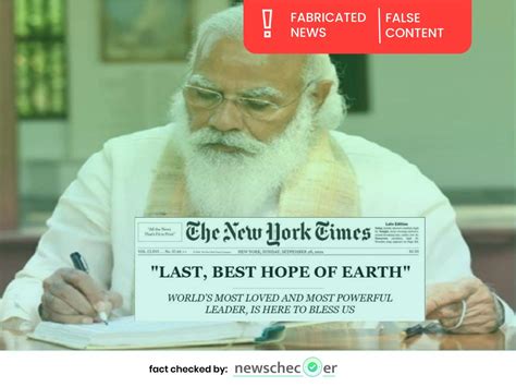 New York Times did not feature or praise PM Modi on cover