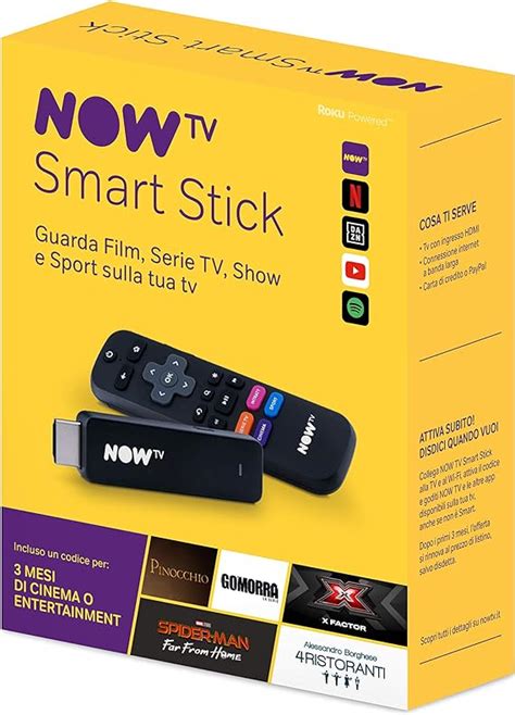 Now Tv Smart Stick Con Los Primeros 3 Meses A Elegir Entre Cine O
