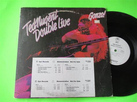 Ted Nugent Double Live Gonzo 2 Lp White Label Promo Copy Ebay