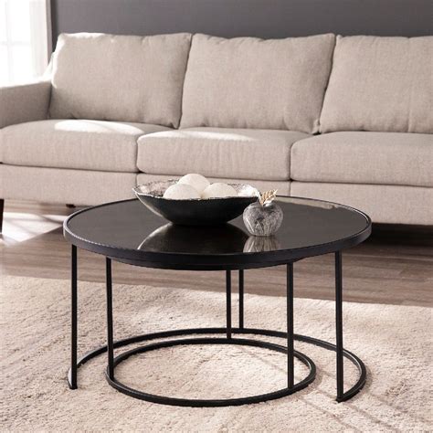 Downham Round Nestng Cocktail Tables Set Of 2 Southern Enterprises Ck1024704 Round Up Style