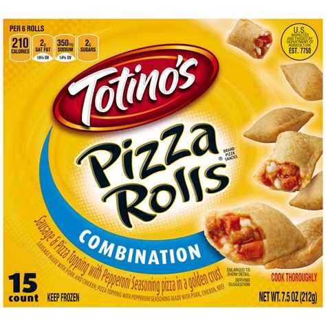 Totinos Combination Pizza Rolls 75 Oz Box Food And Grocery Frozen