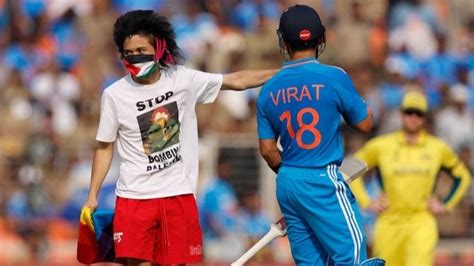 case filed against man who invaded pitch in ahmedabad during world cup final
