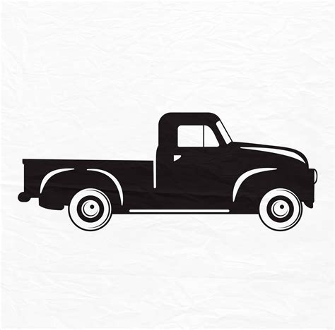 Silhouette Vintage Truck Svg Free 1722 Dxf Include Free Svg File
