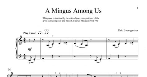 A Mingus Among Us Educational Piano Print Sheet Music Now