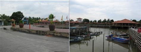 Pusat homestay parit satu, sungai haji dorani, sungai besar, секинчан, малайзия. 1: Tidal gate and jetty near the Sungai Haji Dorani ...