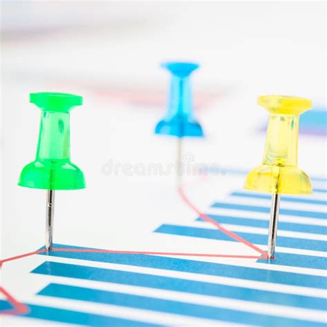 Pins On An Graphs And Charts Stock Photo Image Of Chart Benefits