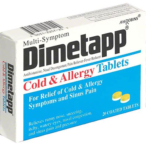 Dimetapp Cold Allergy Tablet Health And Personal Care Sun Fresh