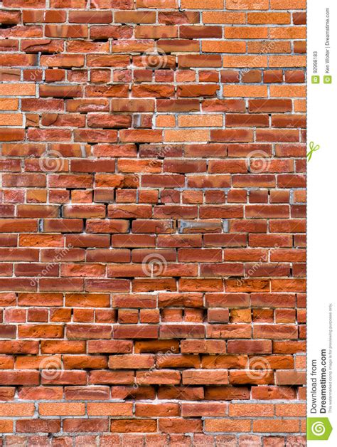 Distressed Red Brick Wall Stock Image Image Of Building 92998183