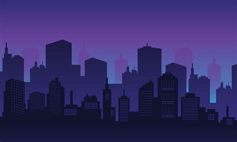Night City Background With Many Building Graphic By Cityvector91