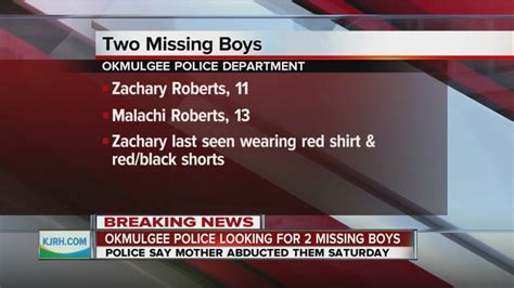 Okmulgee Police Looking For Two Missing Boys Youtube