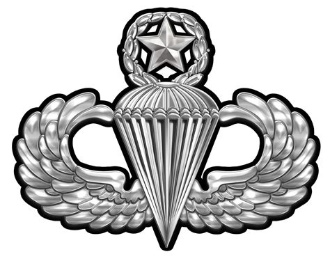 Us Army Airborne Master Parachutist Badge All Metal Sign Large 19 X