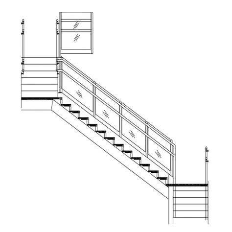 Staircase Elevation Free Cads