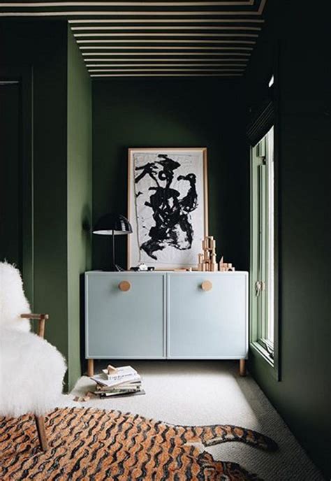 sherwin williams oakmoss green paint color interiors  color
