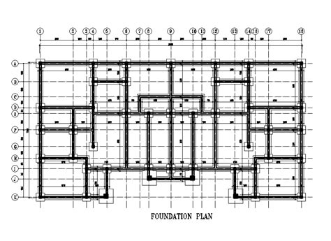 Foundation Plan And Layout Plan Details Of Single Story House Dwg File