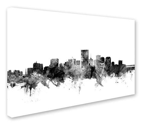 Ivy Bronx Richmond Virginia Skyline Graphic Art On Canvas Wayfair