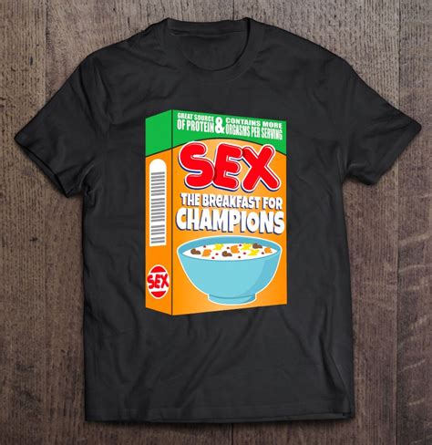Sex Breakfast For Champions Funny Sex Adult Humor Cereal