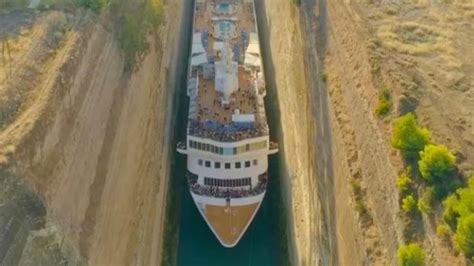 Cruise Ship Becomes Largest Vessel To Sail Through Corinth Canal In