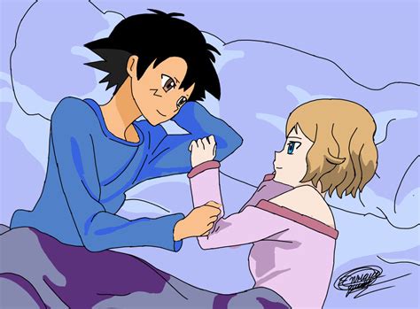 Ash And Serena Bed Time Amourshipping By Trainerkaick On Deviantart