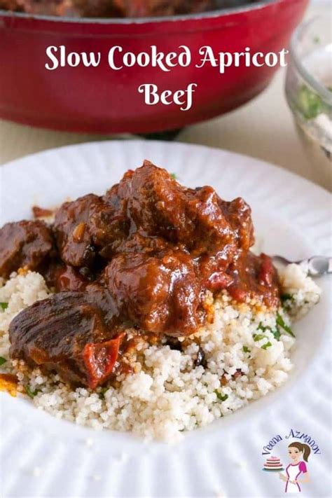 You can serve this with whatever. Slow-Cooked Apricot Beef recipe - Veena Azmanov