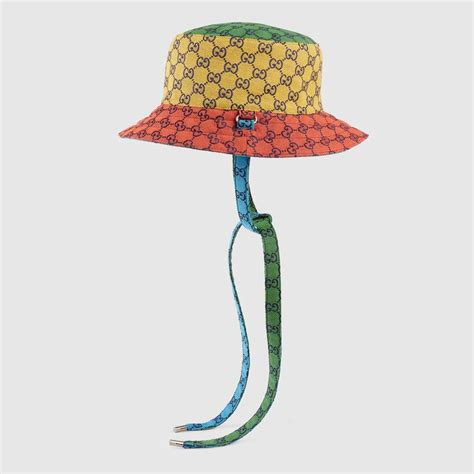 Shop The Gg Multicolor Reversible Bucket Hat In Yellow At Guccicom