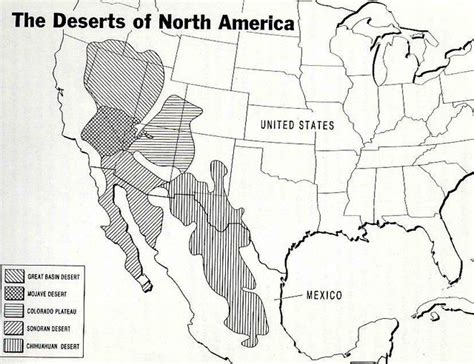 Map Of American Deserts American Deserts Mojave